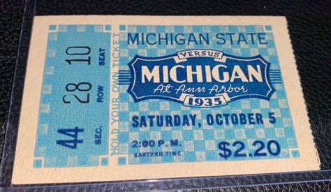 1935 Michigan Wolverines Vsmichigan State Msu College Football Game