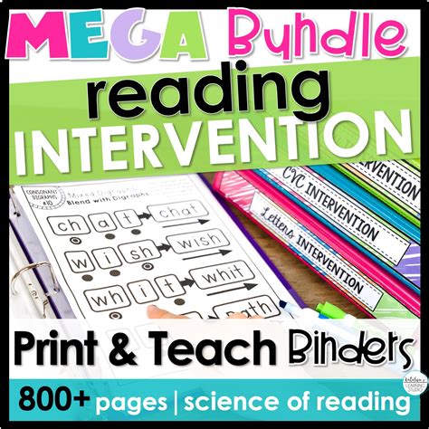 Reading Intervention Activities For Small Group Rti Science Of Reading