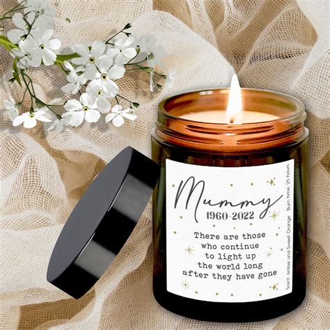 Personalised In Loving Memory Candle, Condolence Candle, Remembrance G ...