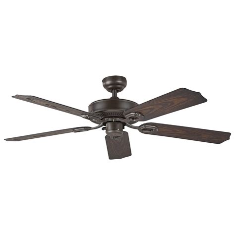 Amazon Basics 52-Inch Indoor Outdoor Ceiling Fan - Five Dark Walnut ...