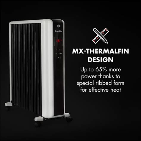 Klarstein Thermaxx Radiateur Bain D Huile W C Noir