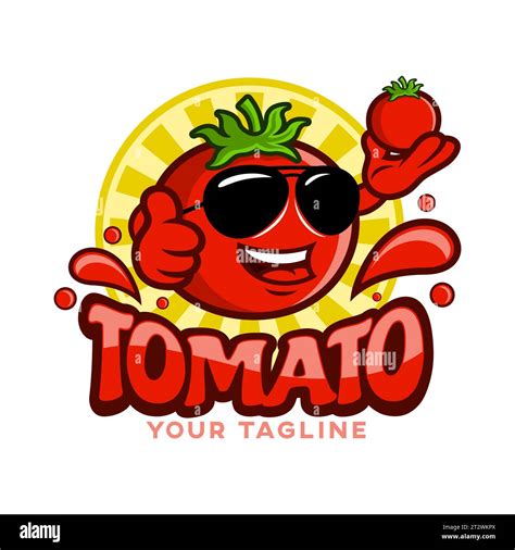 Cartoon Mascot Tomato Logo Stock Vector Image Art Alamy