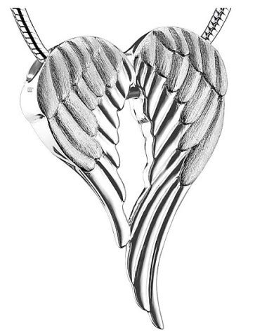 Angel Wings Sterling Silver Necklace for Ashes