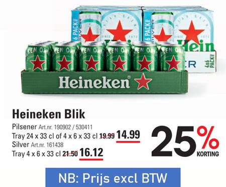 Heineken Silver Blikje Bier Folder Aanbieding Bij Sligro Details