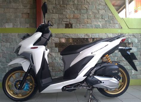 Kumpulan Modifikasi Vario 110 Cw Putih Terlengkap Ruji Motor