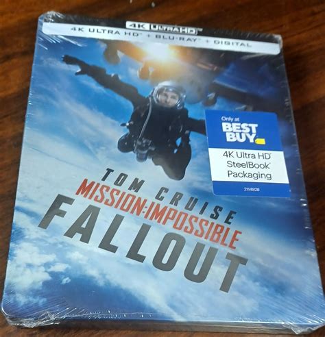 Mission Impossible Fallout Steelbook 4K Blu Ray Digital NEW Free Box