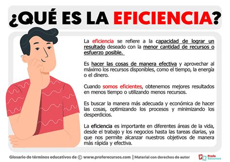 Qu Es La Eficiencia Definici N De Eficiencia