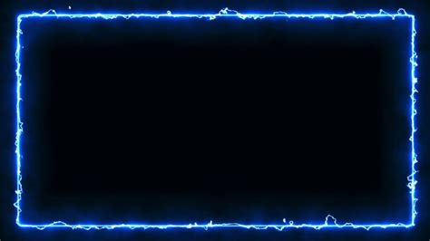 Electric Neon Light Border Saber Overlay Electricity Glowing Frame