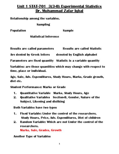 M Slr Model S Lecture Material Unit Stat