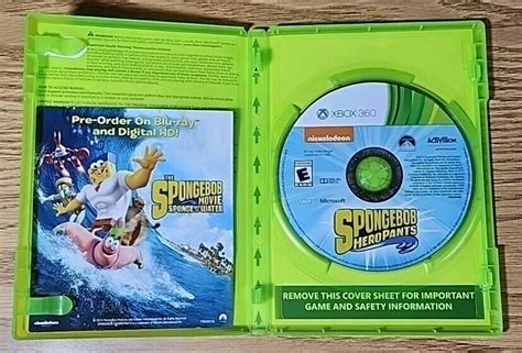 Activision Xbox 360 Nickelodeon Spongebob Heropants Microsoft Tested And Works 47875770539 Ebay