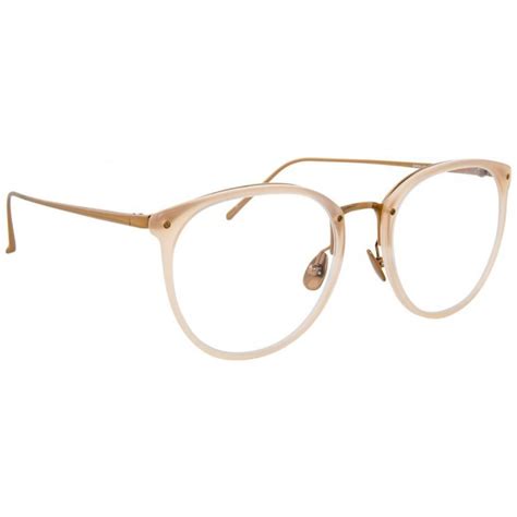 Linda Farrow C Oval Optical Frames Milky Peach Linda Farrow