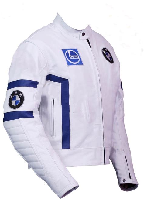 Mens White Bmw Motorcycle Racing Biker Leather Jacket Xs Outerwear