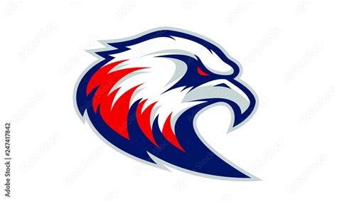 Red White And Blue Eagle Logo