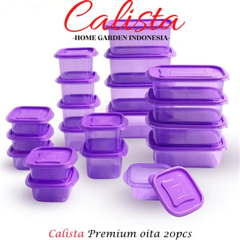 Jual Calista Food Container Toples Plastik Calista Oita Set Isi