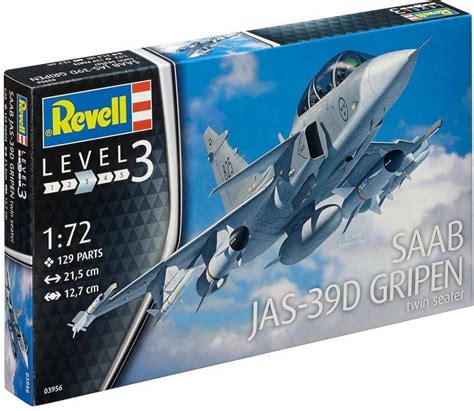 Revell Plastic Modelkit Letadlo Saab Jas D Gripen Twinseater