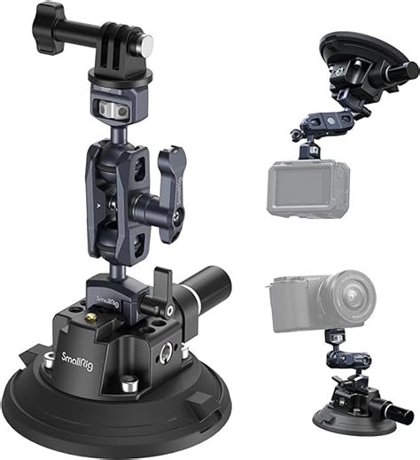 SMALLRIG 4 Camera Suction Mount With Ball Head Magic Arm Car Mount