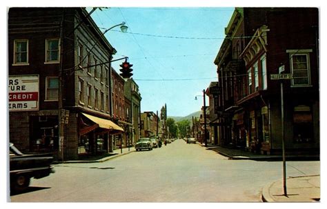 1950s/60s Main Street Scene, Jersey Shore, PA, Jersey Shore Hotel Postcard | United States ...