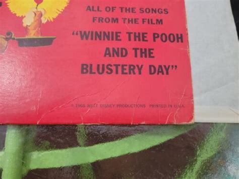 Walt Disney - Songs About Winnie the Pooh and Tigger LP Disneyland ...