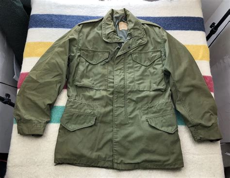 Us Army M65 Field Jacket Og 107 1968 Vietnam Military Vintage Sr For