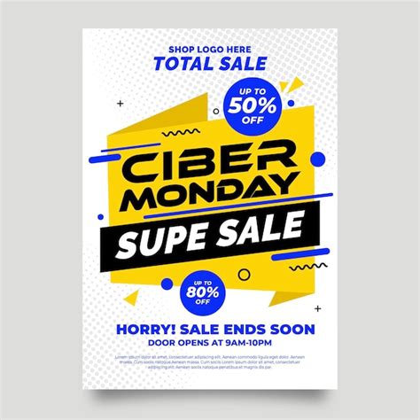 Premium Vector Cyber Monday Flyer Theme