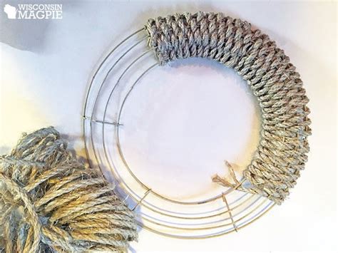 Crafting Making A Woven Wreath Metal Wreath Frame Rope Wreath Diy