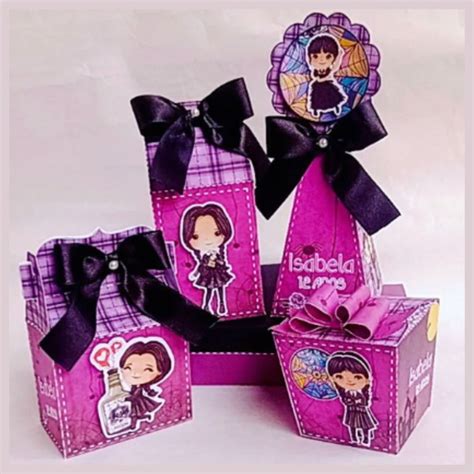 Kit Festa 60 Pecas Wandinha Lembrancinha Personalizada Elo7