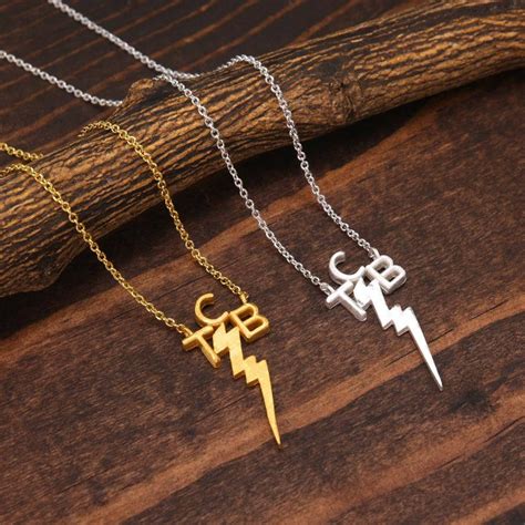 Taking Care Of Business Necklace Lightning Bolt Necklace Minimalist