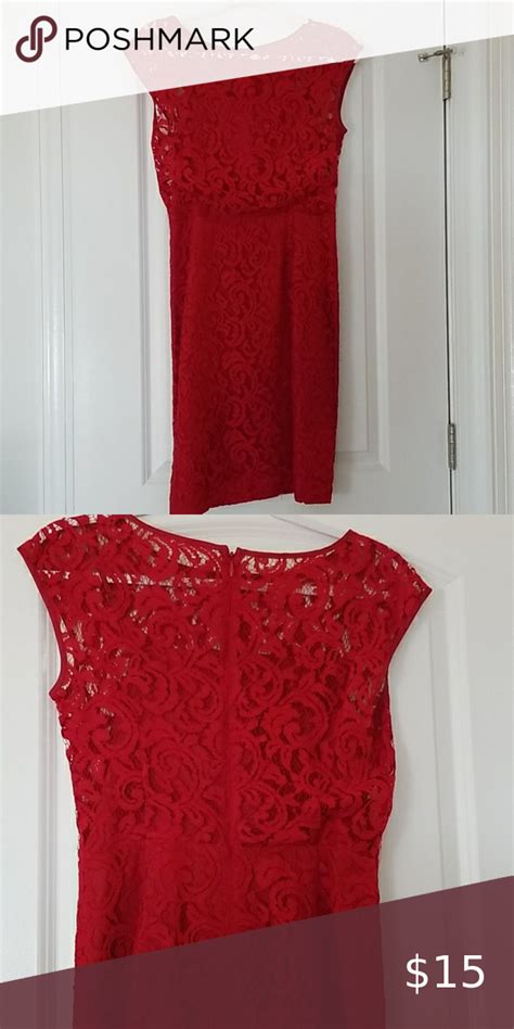 Banana Republic Red Lace Dress Red Lace Dress Lace Dress Colorful Dresses