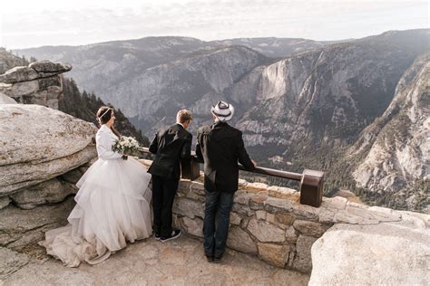 Yosemite National Park Intimate Wedding At Glacier Point Hike To Taft