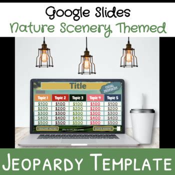 Editable Jeopardy Template Google Slides (Nature Scenery Themed)