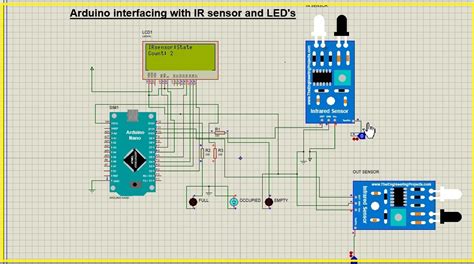 Ir Sensor Interfacing With Arduino Nano In Proteus