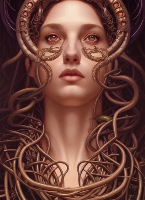 Symmetry Portrait Of Medusa Greek Mythology Stable Diffusion