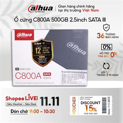 Ổ cứng SSD Dahua DHI SSD C800A 500GB 2 5inch SATA III 6Gb s Hàng