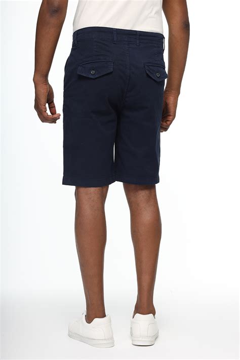 Slim Fit Chino Short Dark Blue - TIE HOUSE