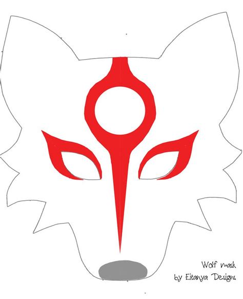 Wolf mask pattern with Okami markings by eitanya.deviantart.com on ...