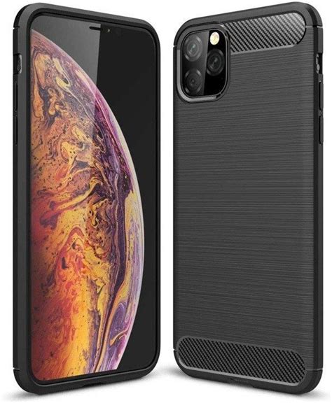 Hurtel Carbon Case Elastyczne Etui Pokrowiec Iphone Pro Max Czarny