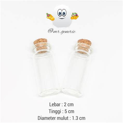 Jual Mr Generie Ml Tall Cork Glass Bottle Botol Kaca Tutup Kayu