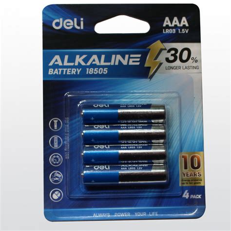 Deli AAA Ultra Long Life Alkaline Battery 4 Pk Inkjet Wholesale