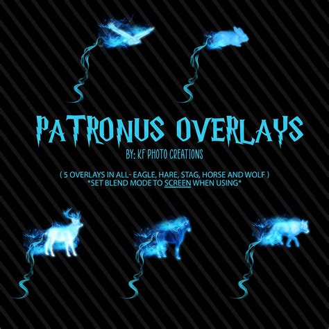 Harry Potter Inspired Wizard Patronus Digital Overlays For Etsy