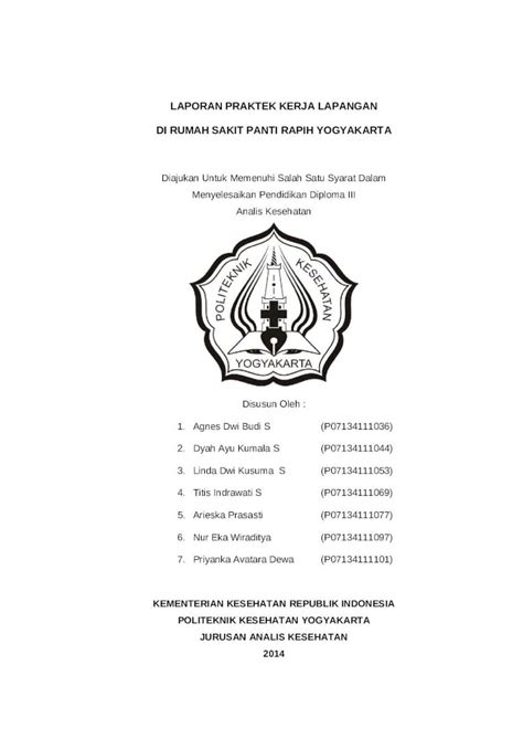 DOCX Judul Laporan Praktek Kerja Lapangan DOKUMEN TIPS