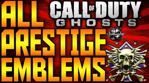 Call Of Duty Ghosts ALL PRESTIGE EMBLEMS 10 Prestige Emblems COD