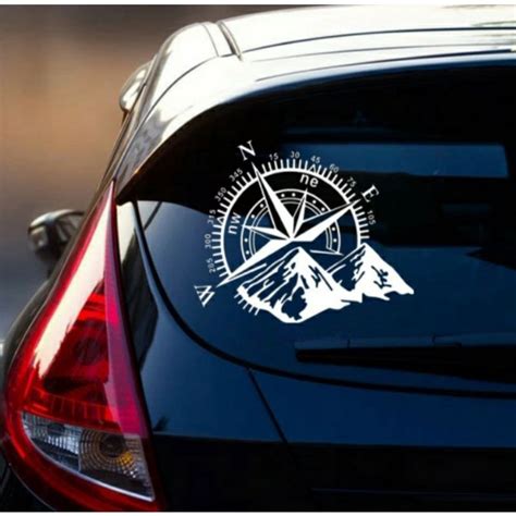 Jual Cutting Sticker Stiker Kaca Body Mobil Mountain Compass 4x4