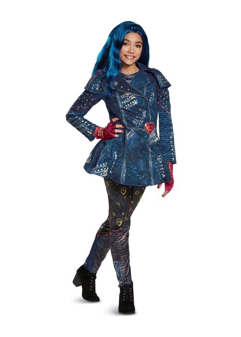 Descendants 2 Evie Girls Costume and Wig Set - Disney Costumes