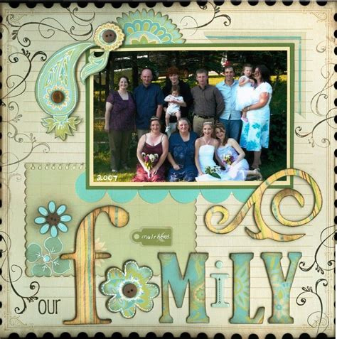 Layout: Our Family [2] | Family scrapbook layouts, Scrapbook layout ...