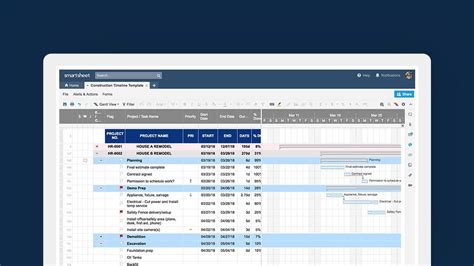 Construction Project Management Templates Smartsheet