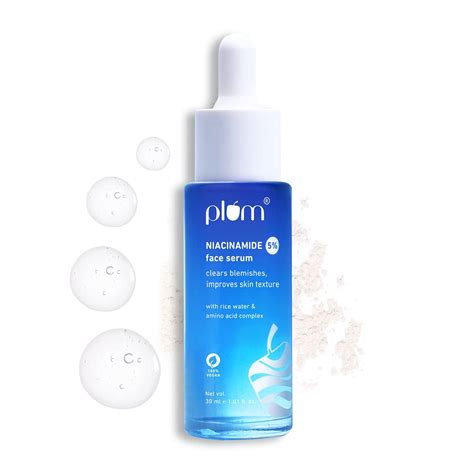 Plum 5 Niacinamide Face Serum For Clear Bright Skin Fades Blemishes