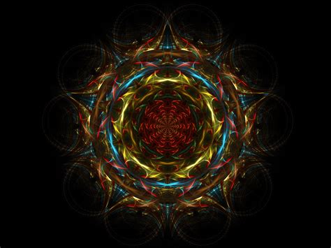 Wallpaper Mandala Colorful Fractal Abstraction Hd Widescreen