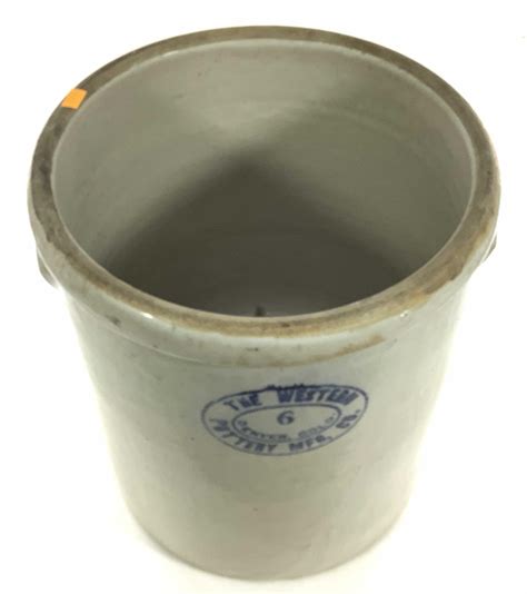 Lot Western Pottery 6 Gallon Stoneware Crock