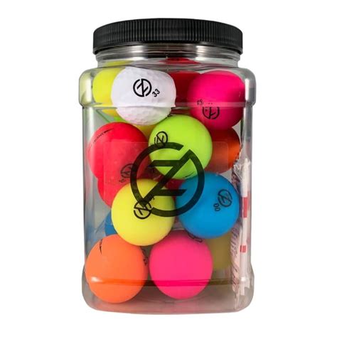 Zero Friction Neon Colored Golf Ball Super Jar 24 Ct By Zero Friction