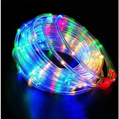 20M Guirlande Lumineuse Solaire Multicolore 200 LED PVC Tube Lumineux